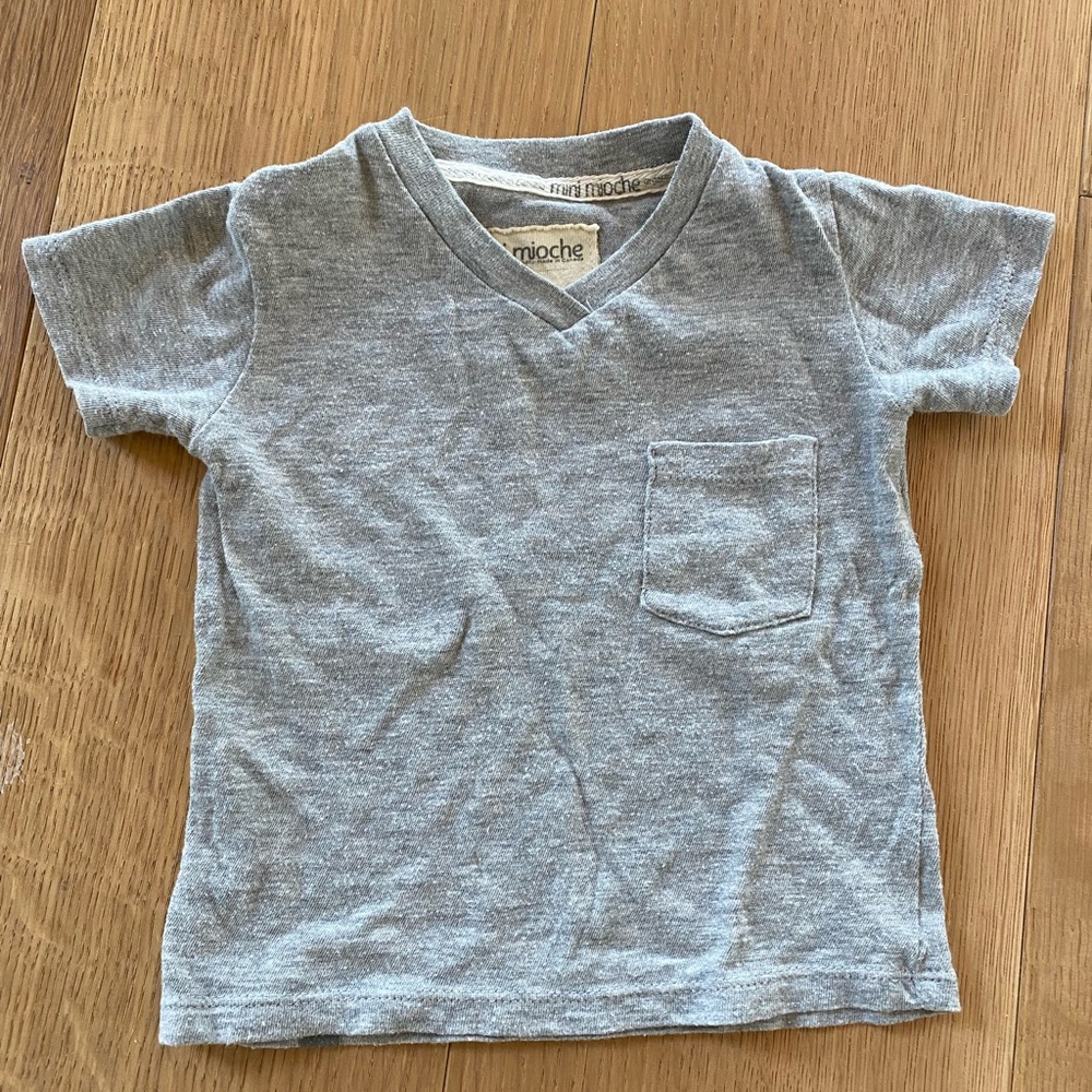 Mini Mioche Gray T-shirt 6-12M - Picture 1 of 2